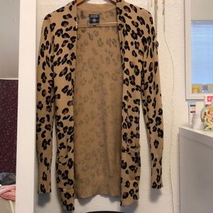 Cheetah print cardigan